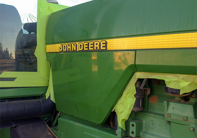 Professional agricultural equipment detailing examples